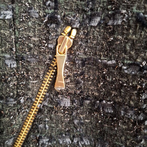 kate spade black sparkly tweed open cardigan jacket 16 - Picture 4 of 8